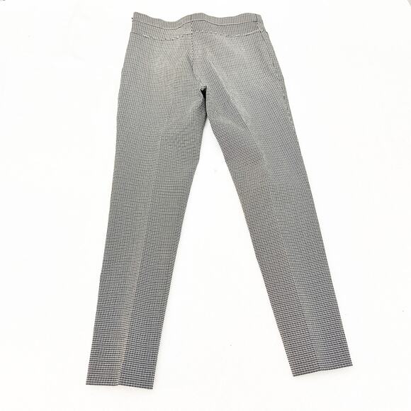 Akris Punto Blurred Glencheck Plaid Cotton Stretch Straight-Leg Pants Size 6 - Picture 3 of 8